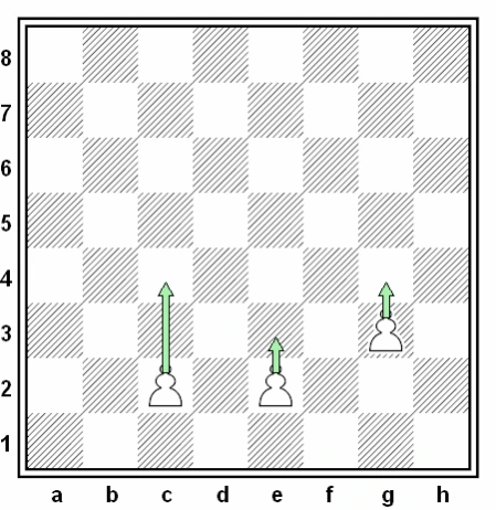 Piony mogą poruszać się tylko do przodu